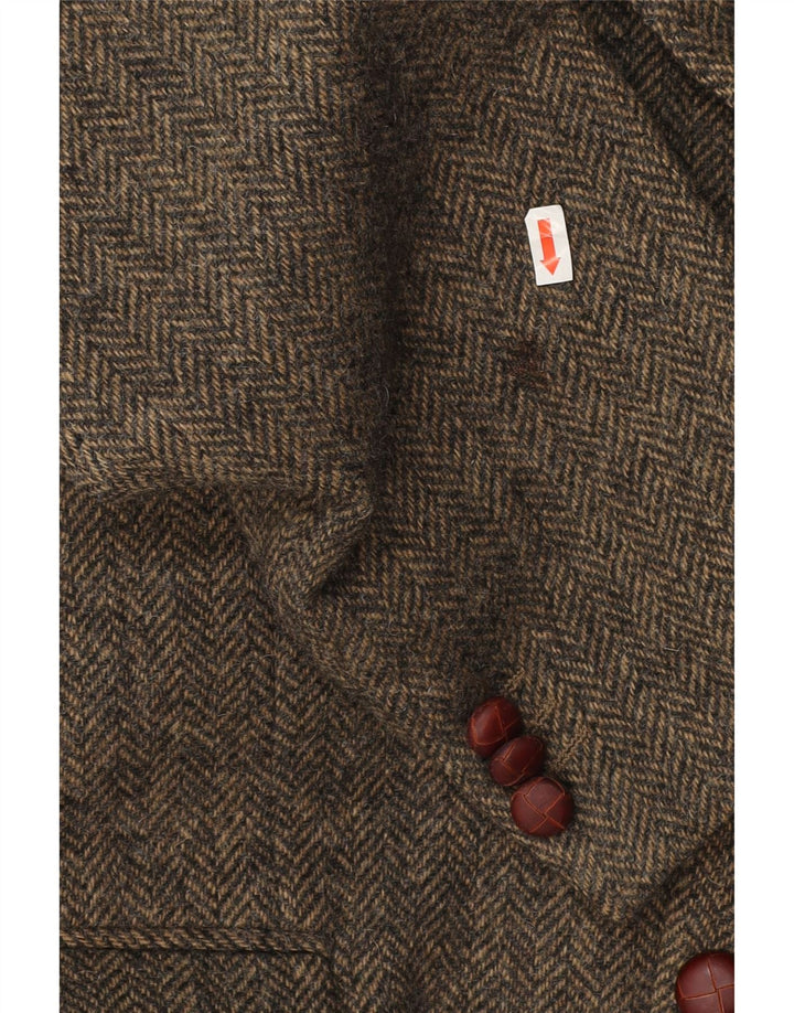 Boggi Chaqueta tipo blazer de 3 botones para hombre IT 54 2XL Lana de espiga gris