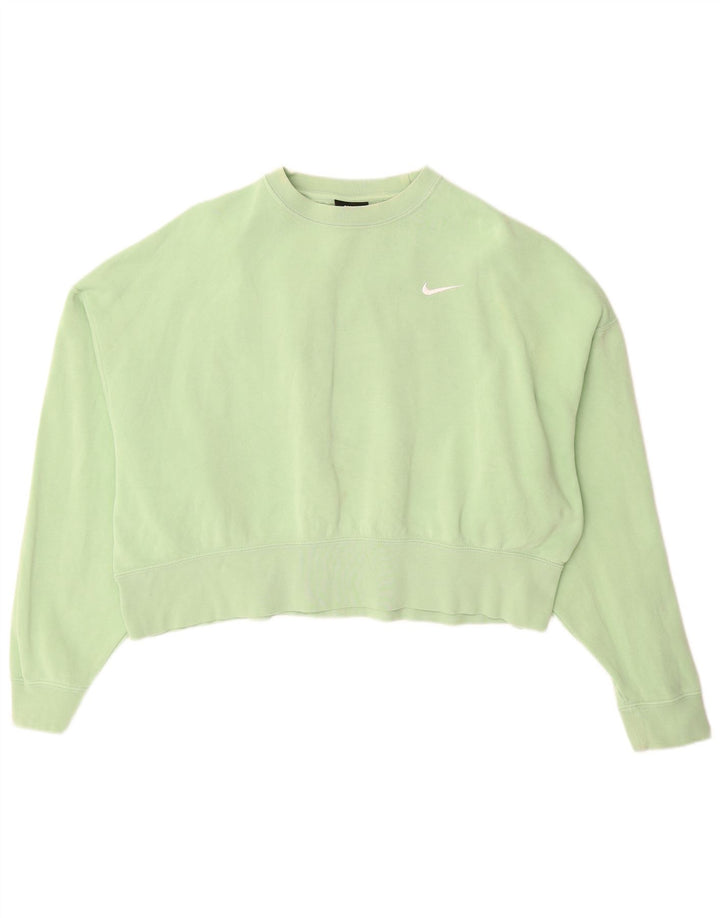 NIKE Sudadera extragrande para mujer, talla 10, algodón verde pequeño