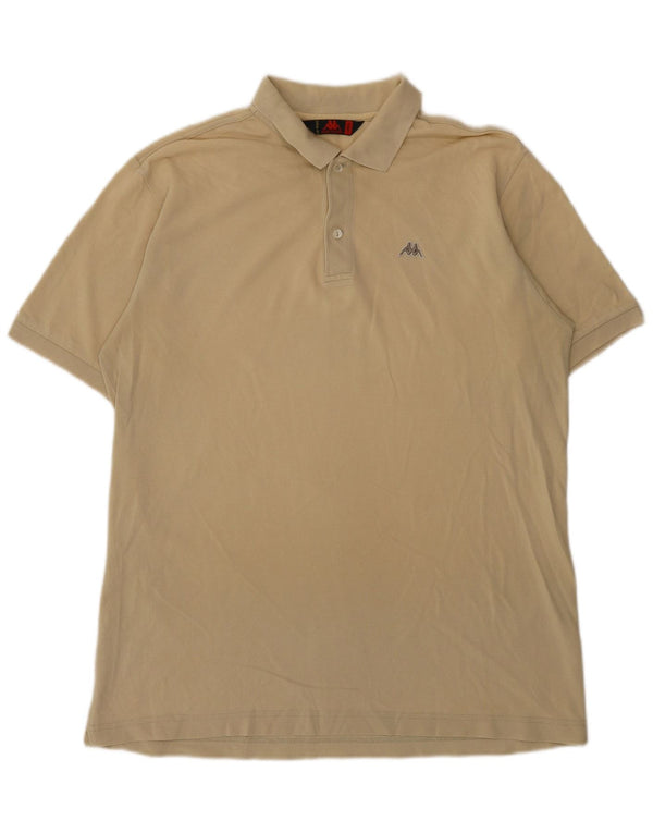 Polo Kappa Hombre Grande Amarillo Algodón