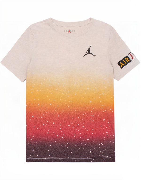 Jordan Boys Graphic T-Shirt Top 12-13 Years Large Off White Colourblock