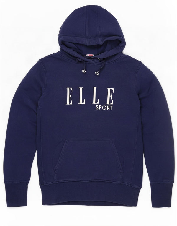 Elle Sport - Sudadera con capucha para mujer, talla XL, algodón azul marino