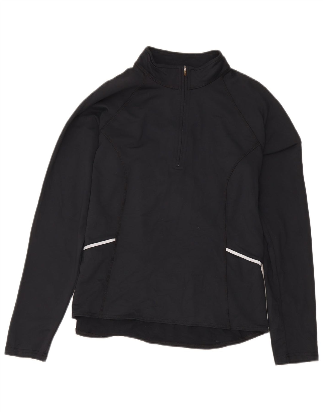 L.L.Bean - Chándal para mujer con cremallera y cuello, talla M, nailon negro