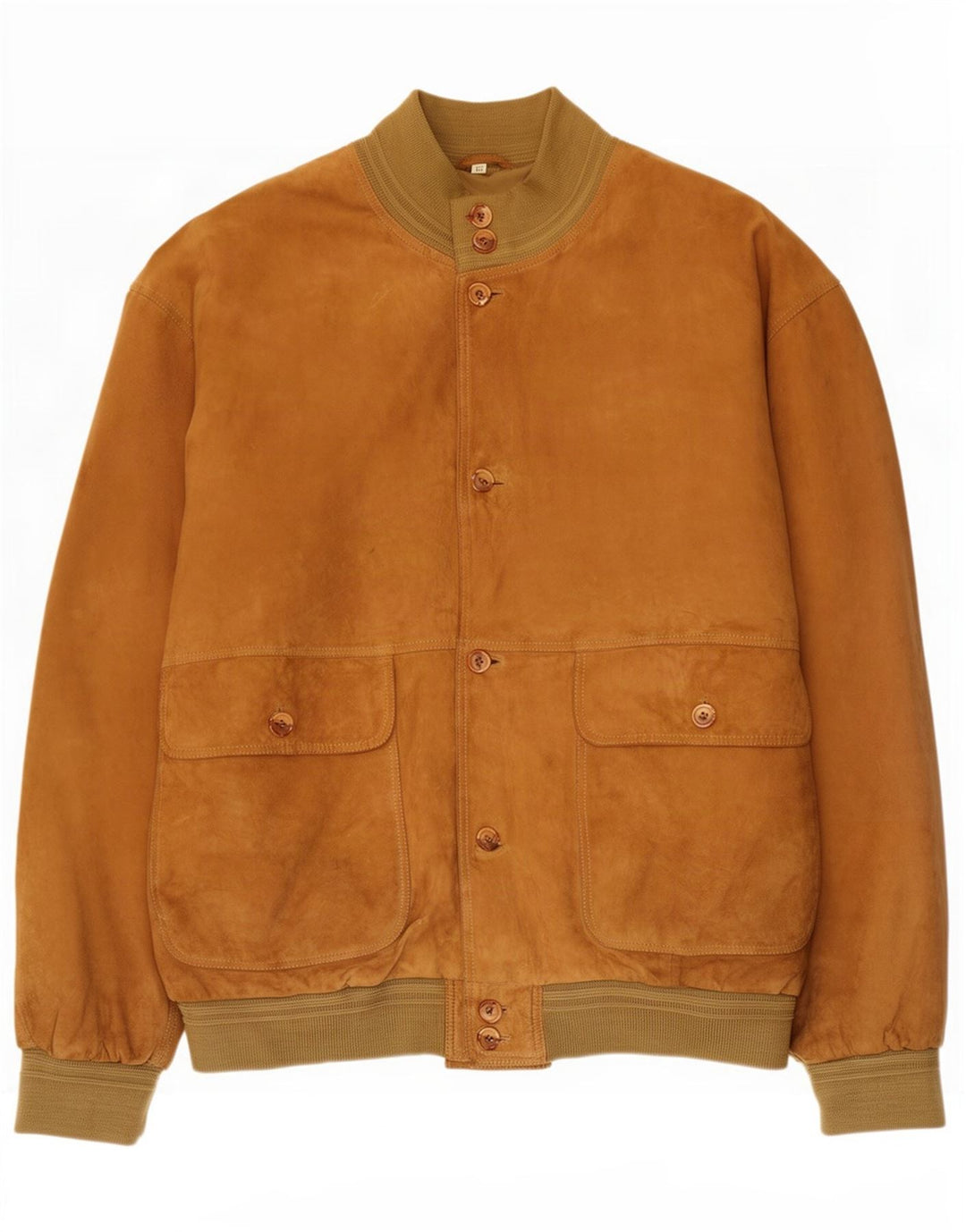 Vintage hombres ante bomber chaqueta IT 62 6XL cuero marrón