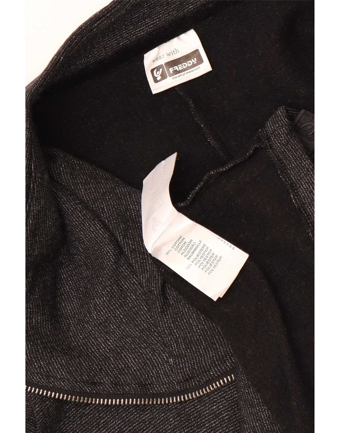 Freddy Chaqueta de chándal extragrande para mujer UK 10 Small Grey Cotton