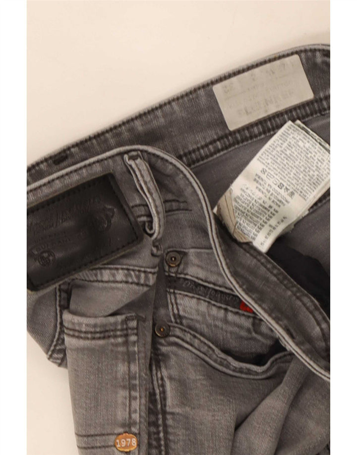 Diesel Hombre Sleenker Slim Jeans W32 L32 Algodón Gris