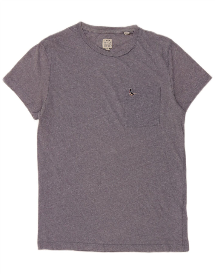 Camiseta Jack Wills para hombre Top Small de algodón moteado azul