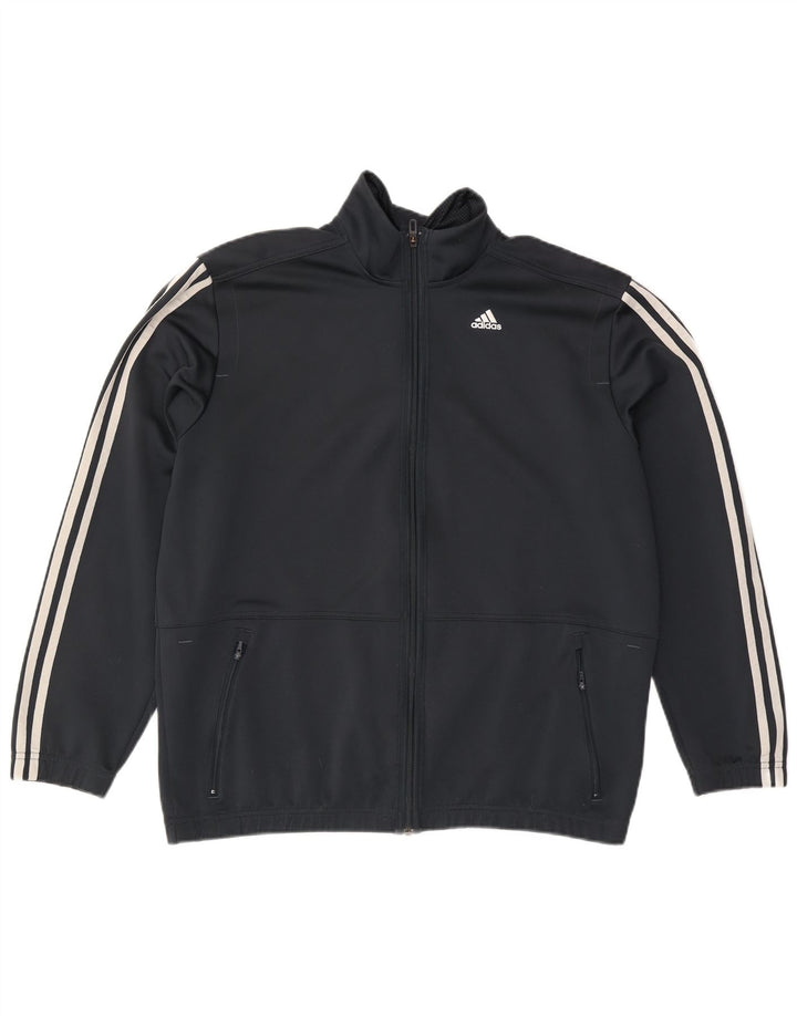 Adidas Hombre Climalite Chándal Top Chaqueta XL Azul Marino Poliéster