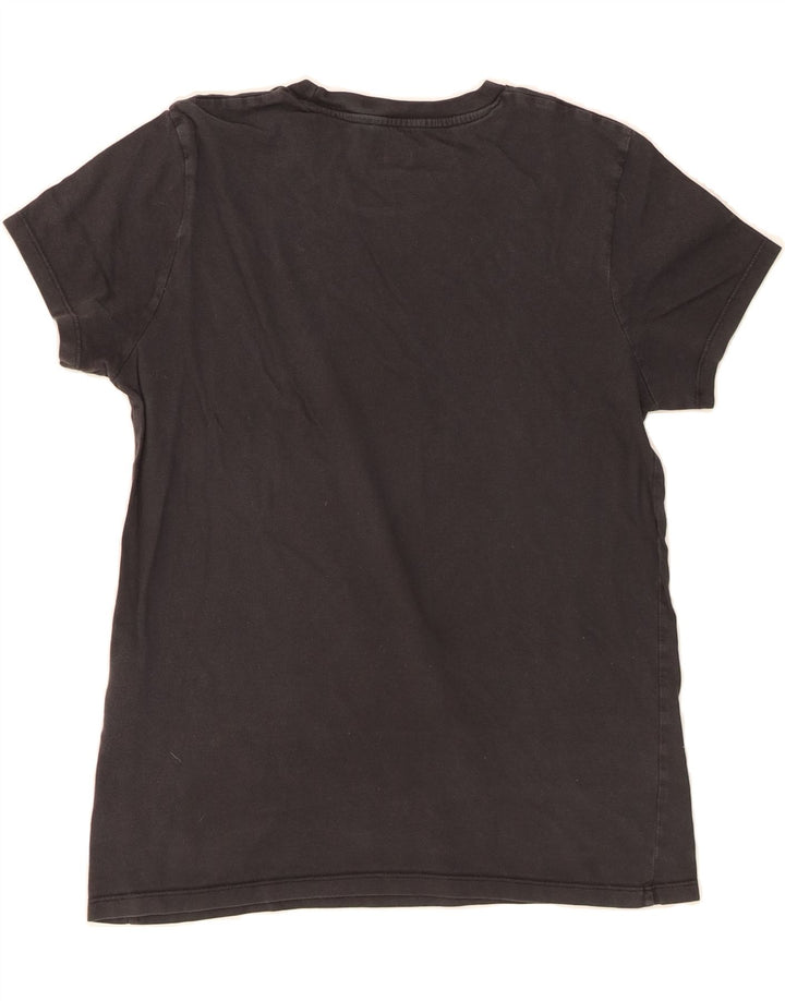 LEVI'S Womens Graphic T-Shirt Top UK 14 Medium Black Cotton Vintage Levi's and Second-Hand Levi's from Messina Hembry 