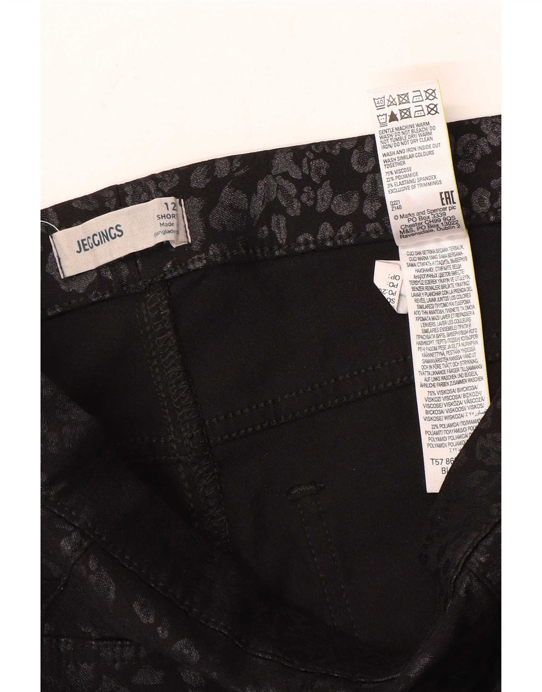 Marks & Spencer Vaqueros Jegging para Mujer UK 12 Medium W28 L26 Negro