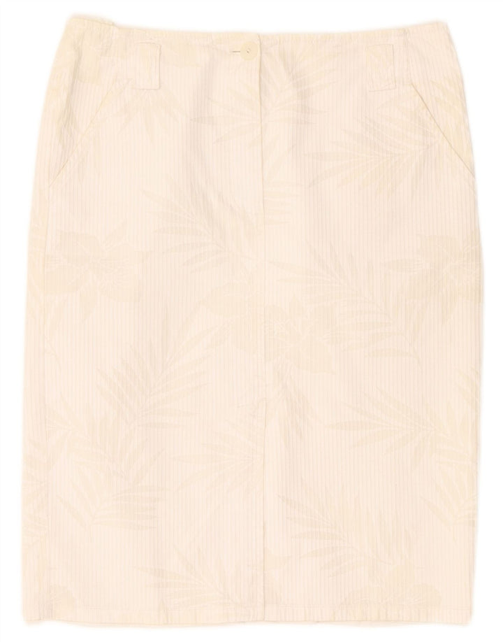 Taifun Falda Lápiz Mujer W28 Mediana Blanca Floral