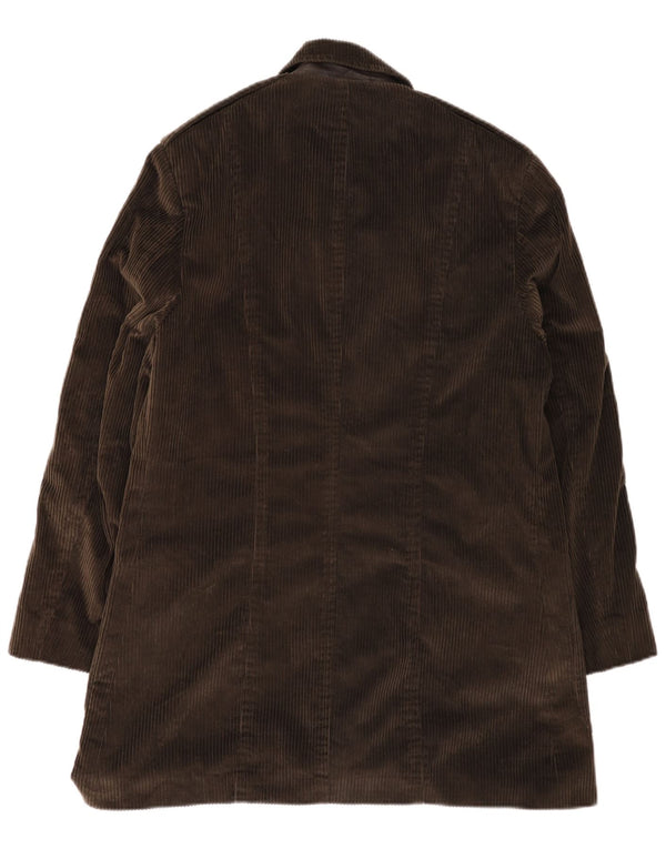 Joseph Abboud Abrigo de pana para hombre UK 40 Grande Algodón marrón