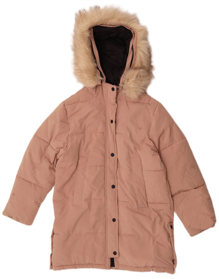 Zara Anorak Niña Con Capucha 13-14 Años Rosa Poliéster