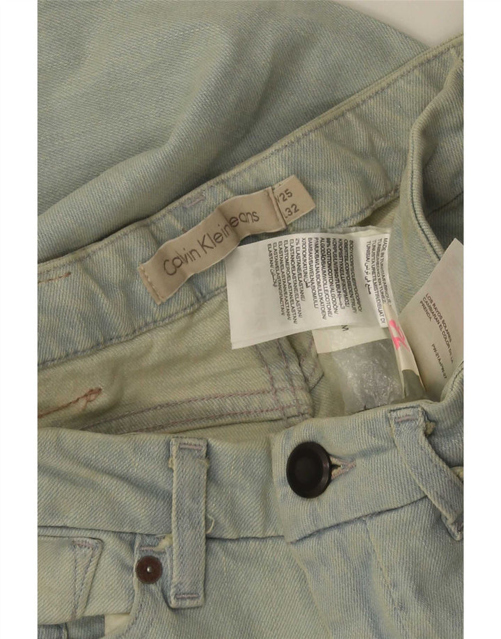 Vaqueros ajustados para mujer Calvin Klein W25 L32 Algodón azul