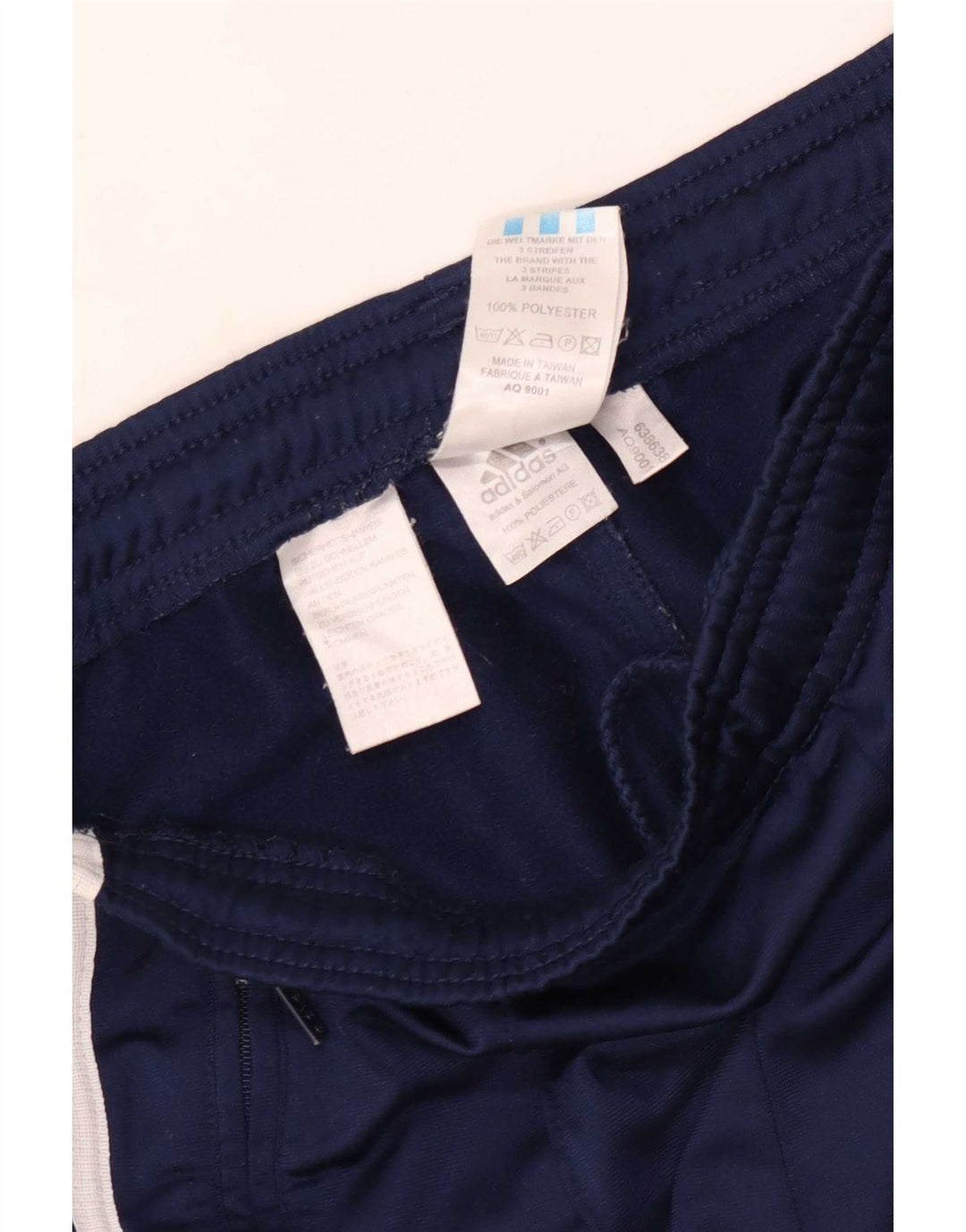 Adidas Pantalones de chándal para hombre UK 36/38 Small Azul marino Poliéster