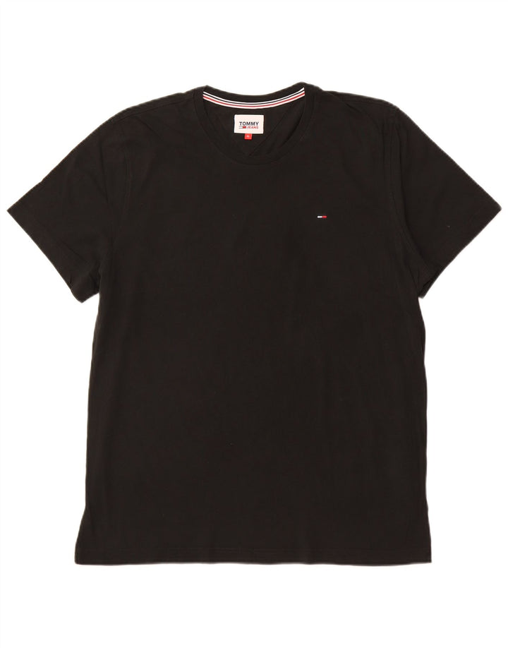 TOMMY HILFIGER Camiseta Hombre Top XL Algodón Negro