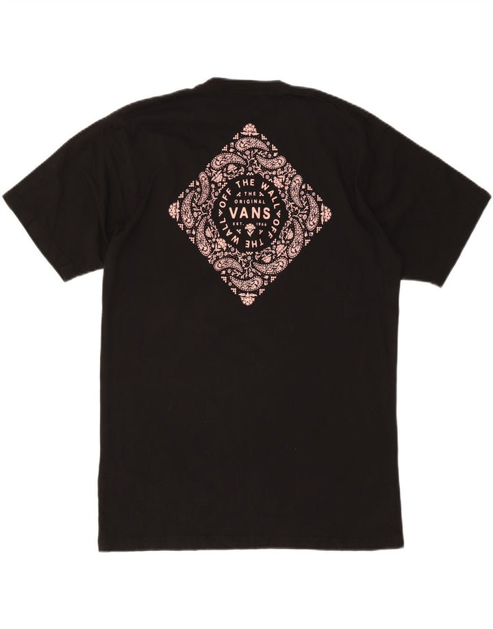 Vans Camiseta con gráfico de corte clásico para hombre, talla grande, algodón negro