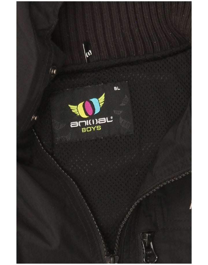 ANIMAL Chaqueta impermeable con capucha para niños 13-14 años Grande Nylon negro