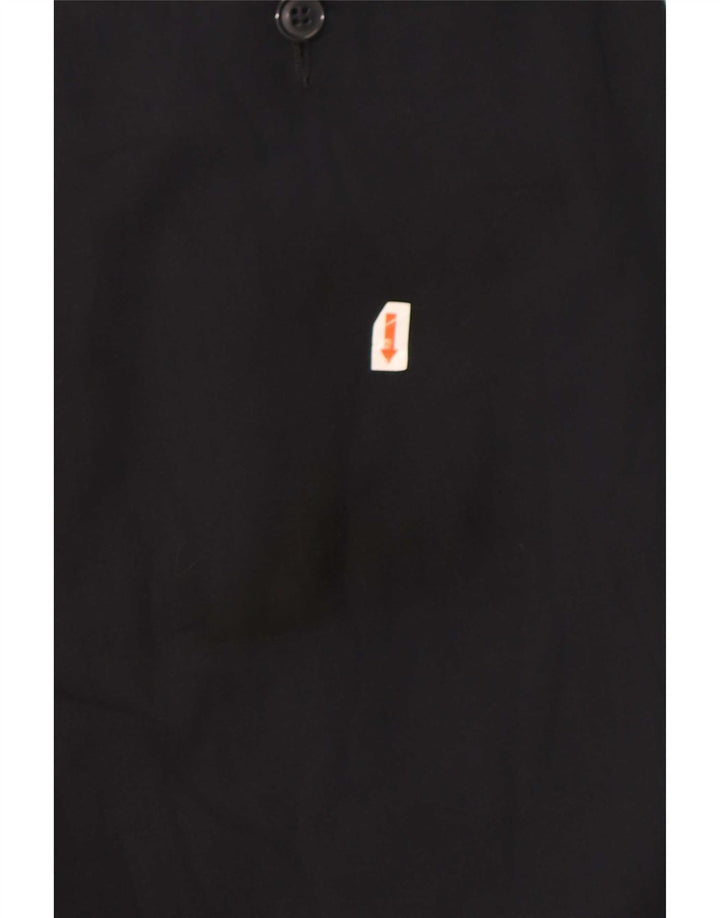 Marks & Spencer Pantalón de traje con pinzas para hombre W34 L31 Poliéster azul marino