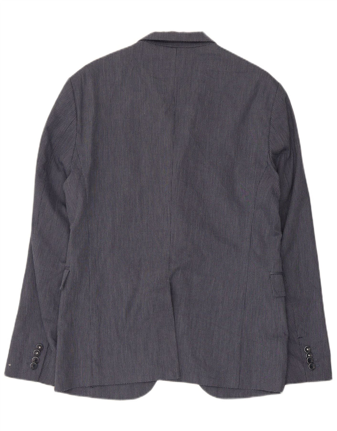 ZARA Chaqueta tipo blazer de 2 botones para hombre EU 50 Mediano Azul marino Poliéster