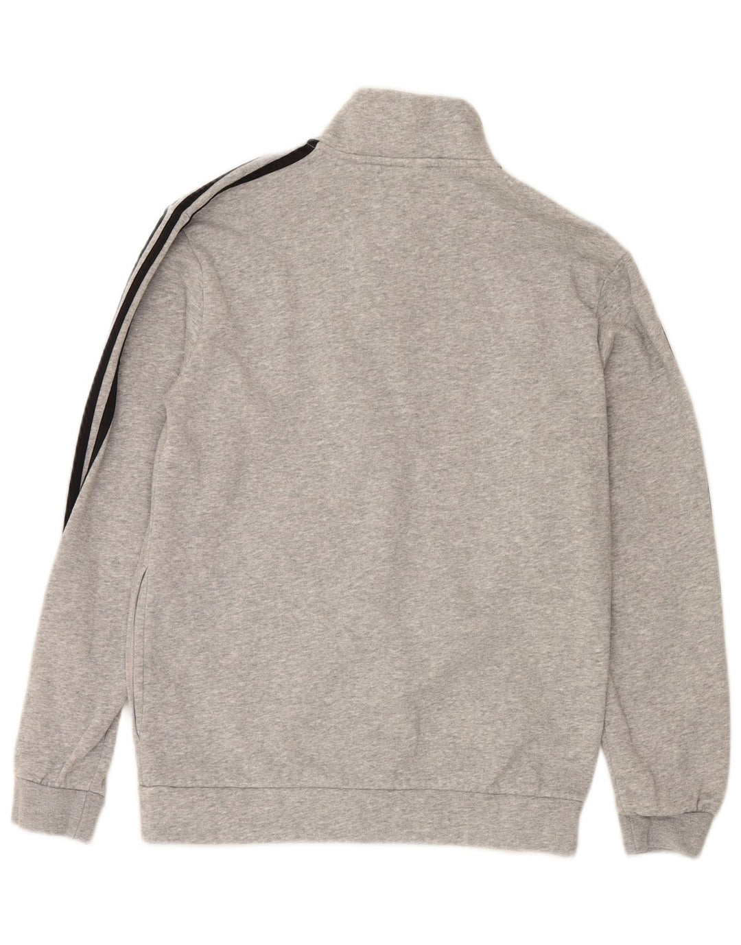 ADIDAS Mens Tracksuit Top Jacket Small Grey Cotton