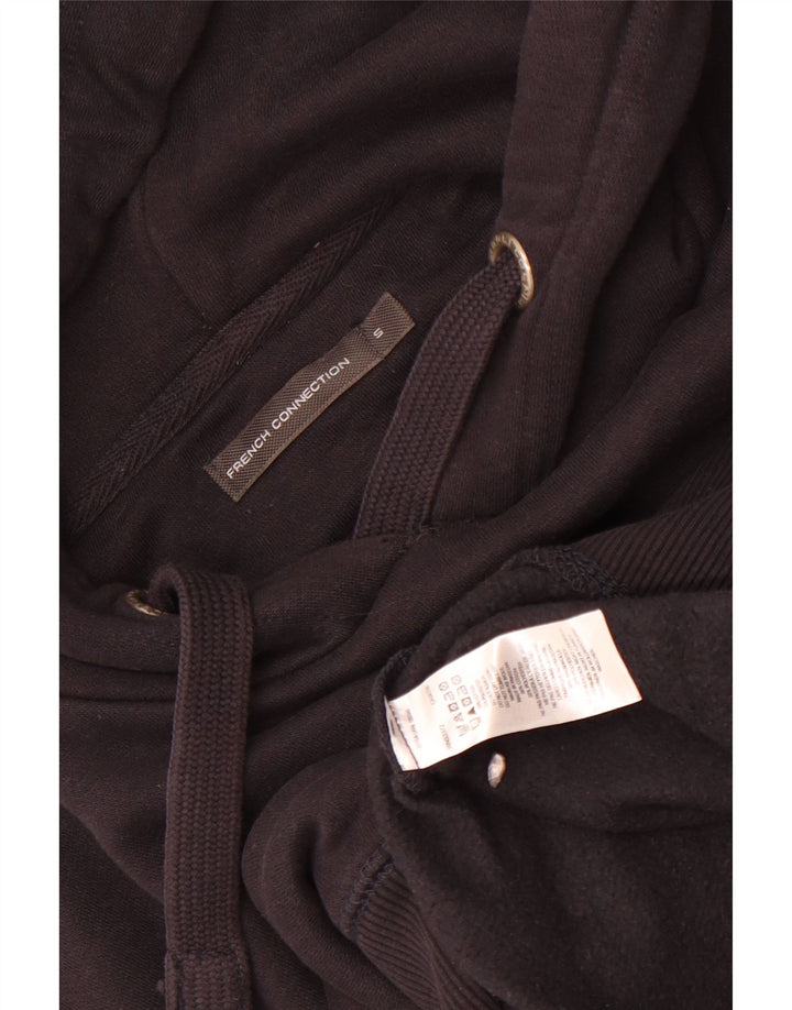 French Connection Jersey con capucha para hombre, talla pequeña, algodón azul marino