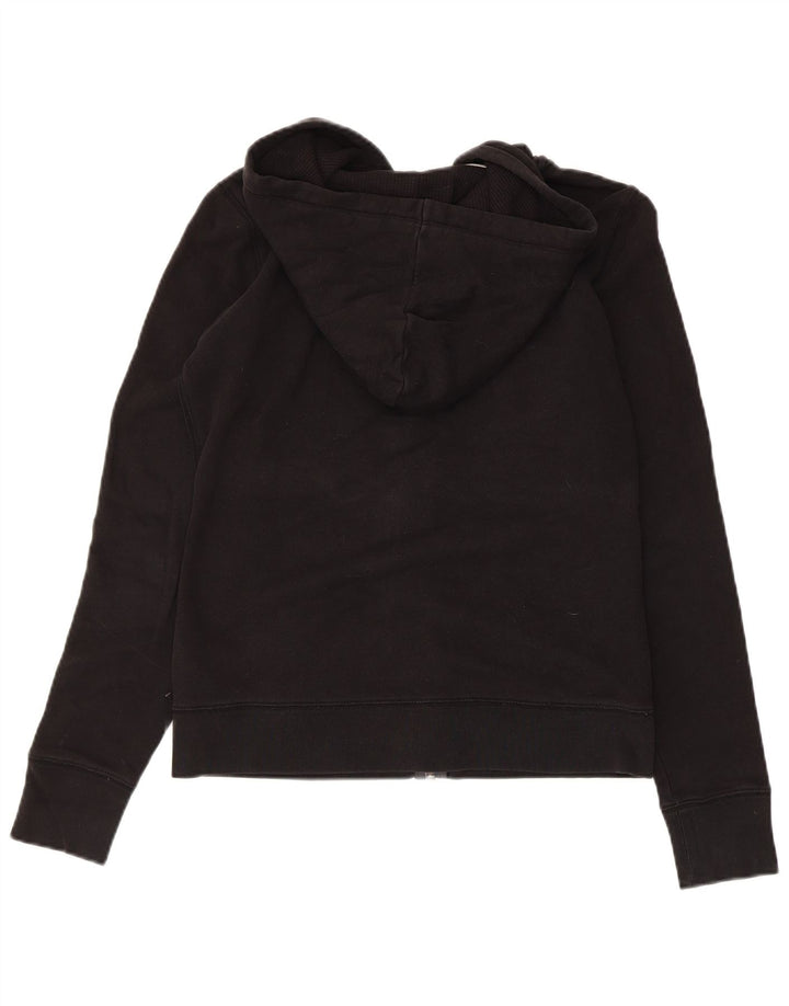 Dkny New York Graphic Zip Sudadera con capucha para mujer UK 10 Small Algodón negro