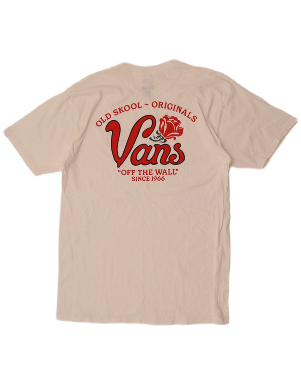 Vans Camiseta con gráfico de ajuste clásico para hombre Top grande de algodón blanco