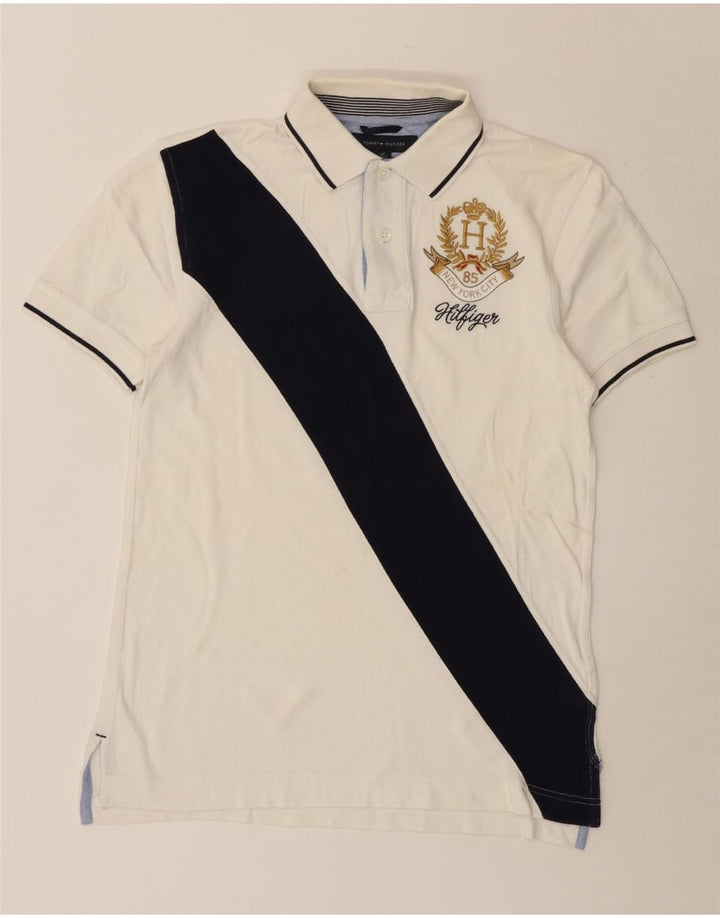 Tommy Hilfiger Polo De Corte Slim Con Gráfico Para Hombre Blanco Pequeño Colorblock