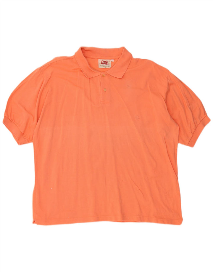 RIFLE Polo para hombre grande de algodón naranja