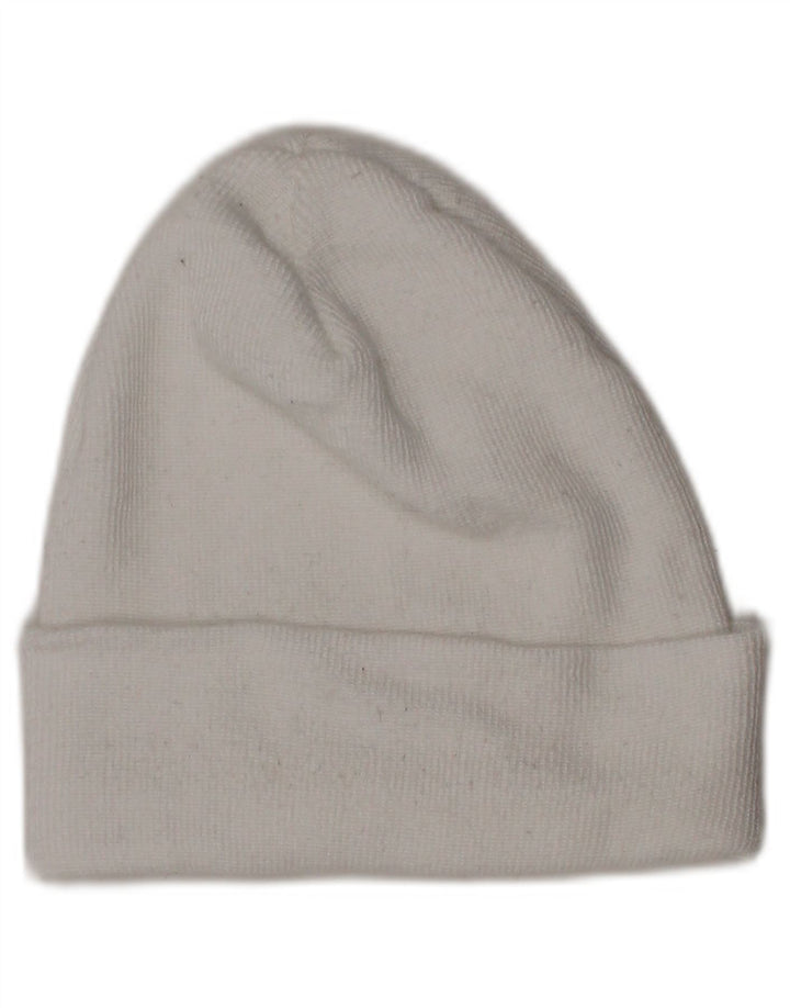 LEVI'S Womens Graphic Knit Beanie Hat One Size White Polyester Classic