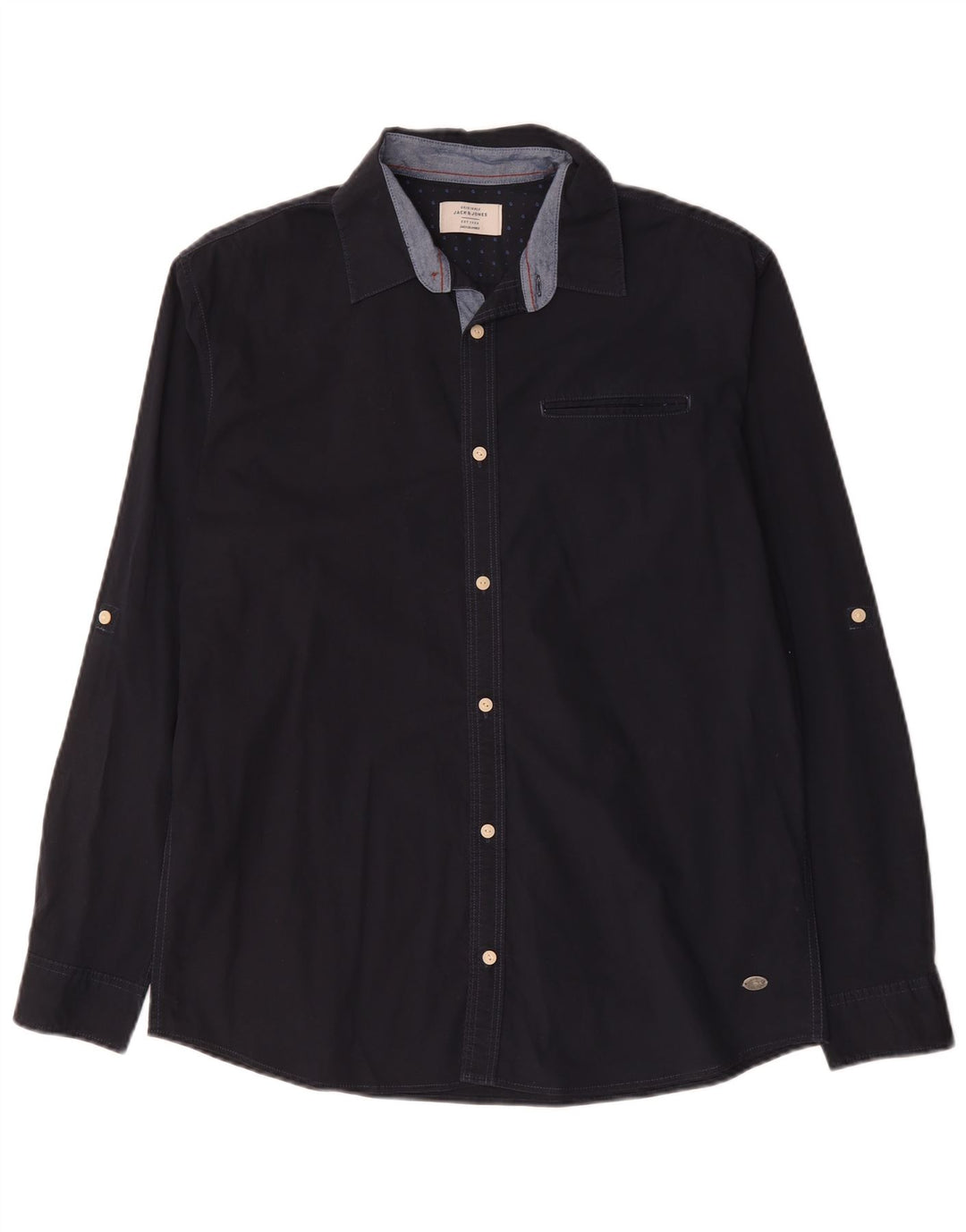 Camisa Jack & Jones Hombre XL Azul Marino Algodón