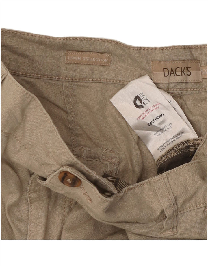 Dack's Pantalones cortos chinos para hombre IT 50 Large W36 Beige Linen