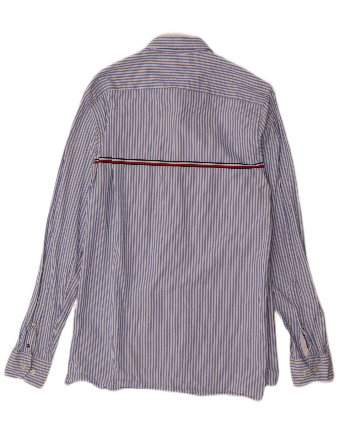 TOMMY HILFIGER Camisa Regular Fit para Hombre Algodón A Rayas Azul Pequeño