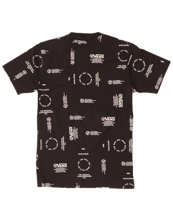 Vans Camiseta con gráfico de ajuste clásico para hombre Top pequeño de algodón negro