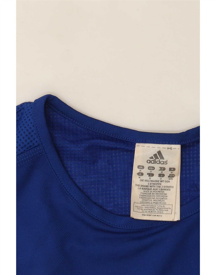 Adidas Hombre Chaleco Top Medio Azul Poliéster