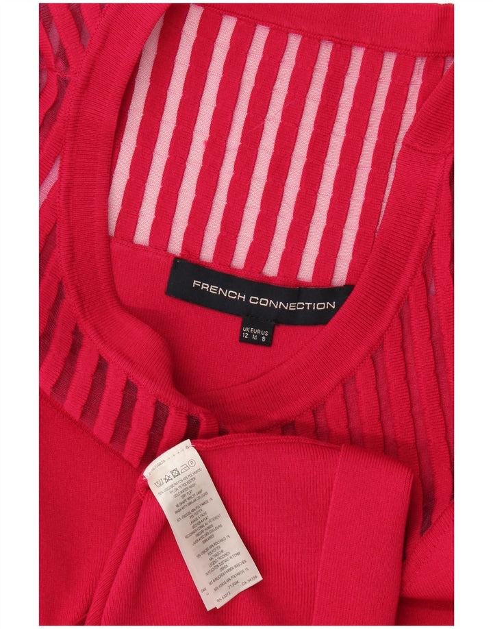French Connection Vestido acampanado para mujer UK 42 Viscosa rosa mediana