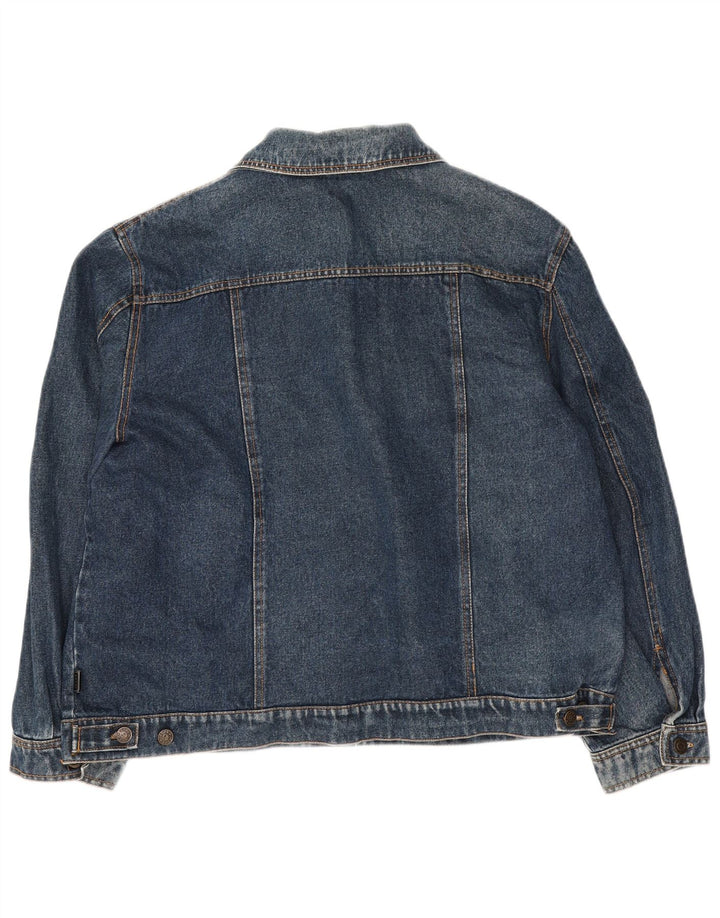 Vintage mujer chaqueta de mezclilla de gran tamaño Reino Unido 10 azul pequeño