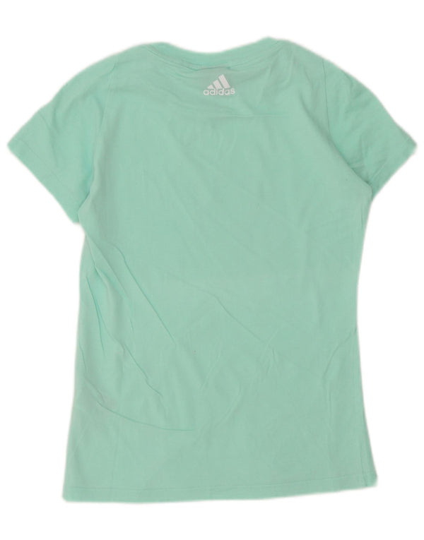 Adidas Camiseta gráfica para mujer Top UK 4/6 XS Algodón turquesa