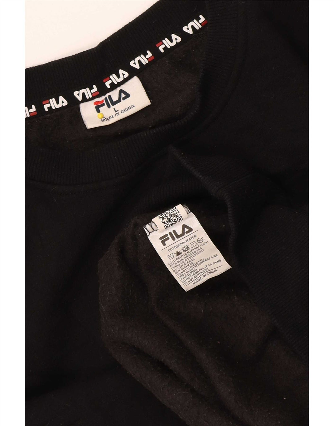 Fila - Sudadera para mujer, talla 40, talla grande, algodón negro