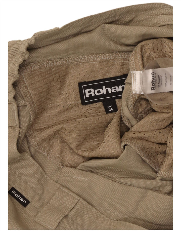 ROHAN Pantalón cargo recto para hombre W36 L27 Poliamida beige