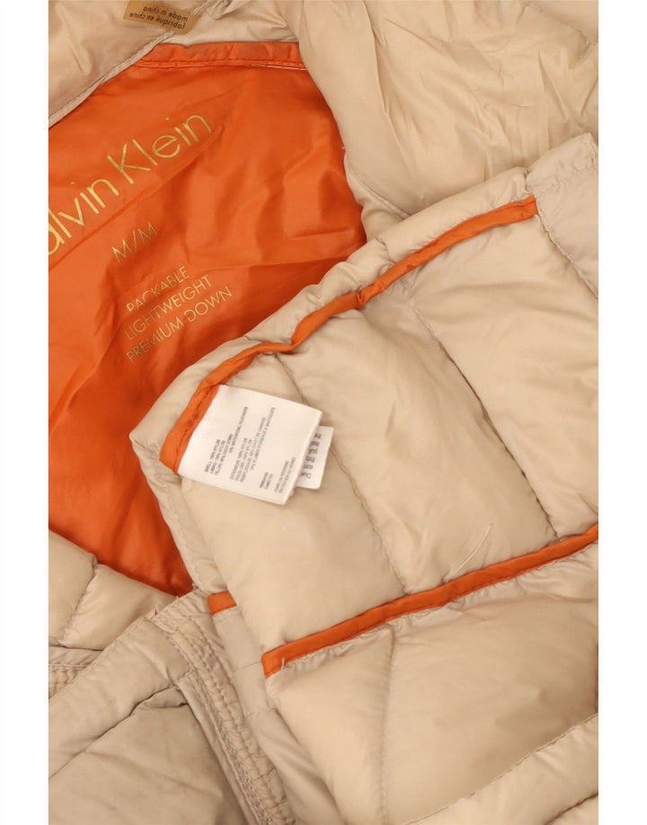 Calvin Klein Chaqueta acolchada para mujer UK 44 Medium Beige Nylon