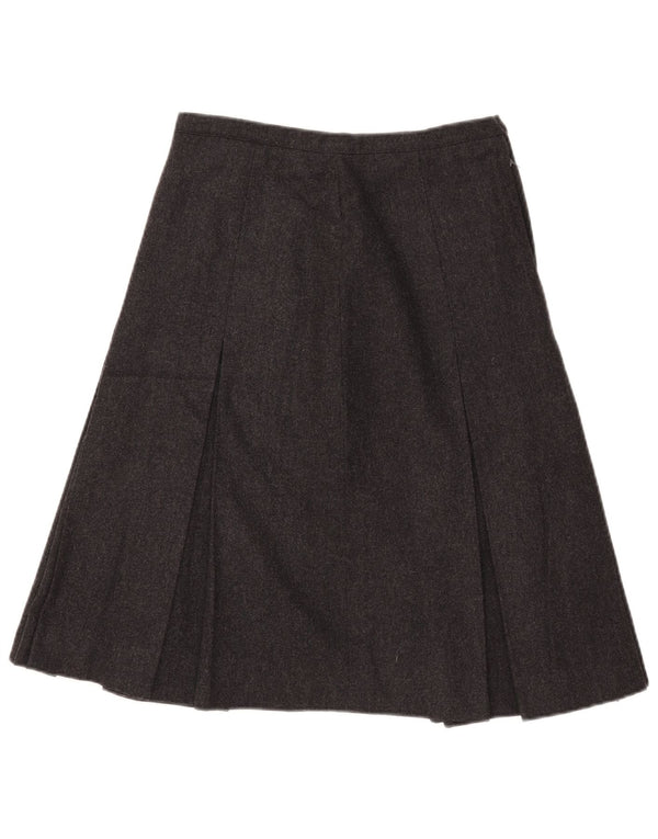 Falda Plisada Vintage Mujer W28 Gris Medio
