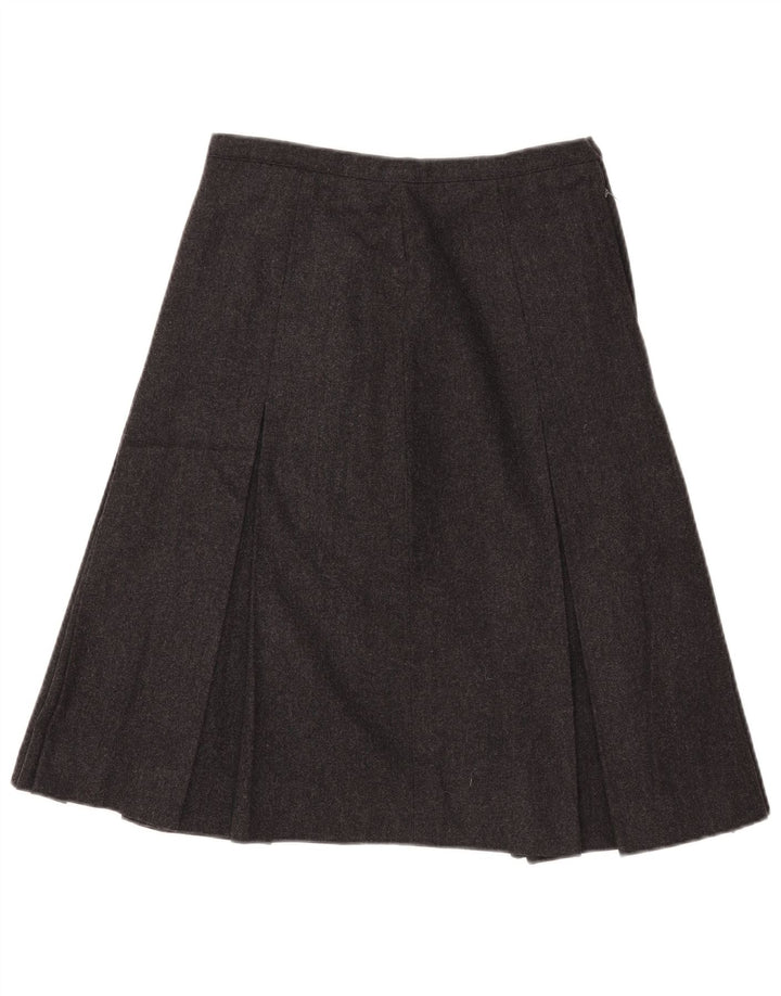 Falda Plisada Vintage Mujer W28 Gris Medio