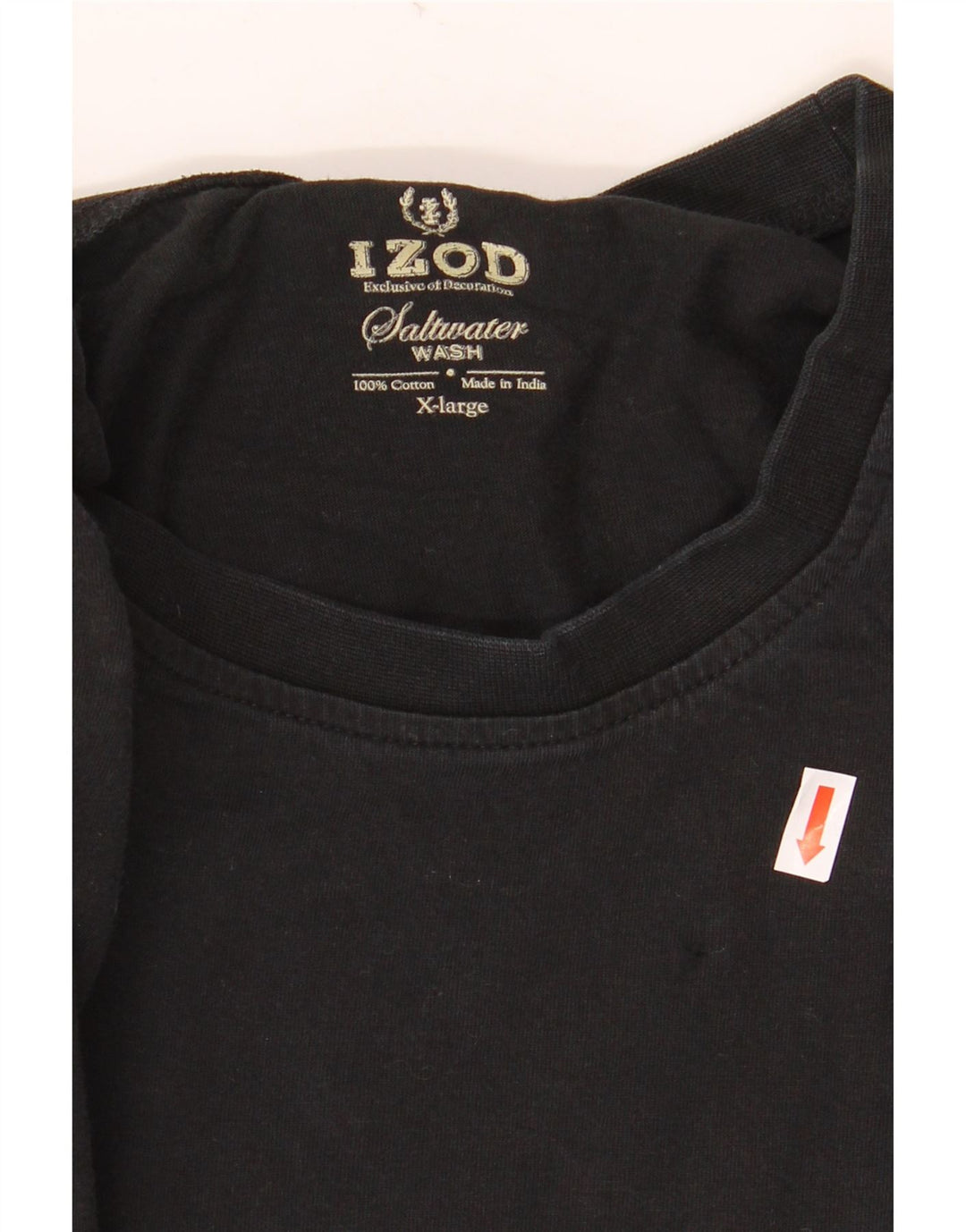 Izod Camiseta Hombre Top XL Algodón Negro