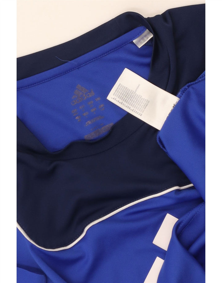 Adidas Hombre Camiseta Gráfica Top Azul Medio Colorblock Poliéster