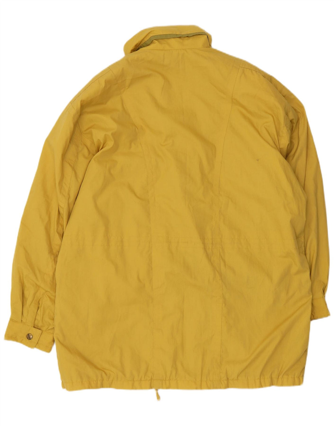 Vintage mujer oversize impermeable EU 42 poliéster amarillo grande