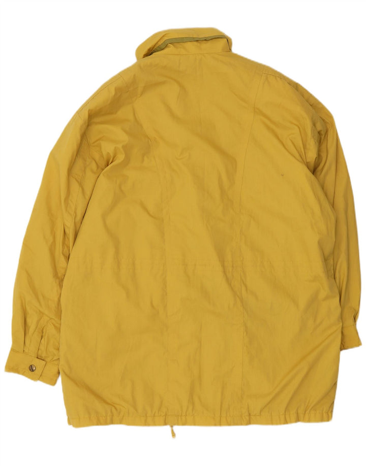 Vintage mujer oversize impermeable EU 42 poliéster amarillo grande