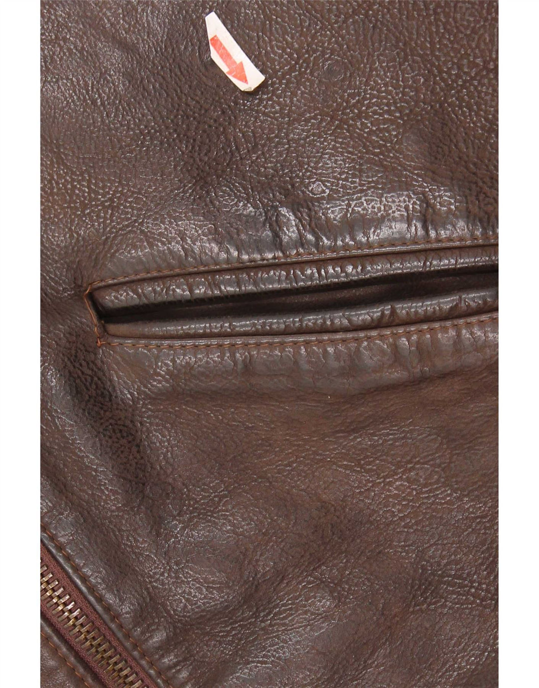 Vintage hombres chaqueta de cuero Reino Unido 36 pequeño marrón