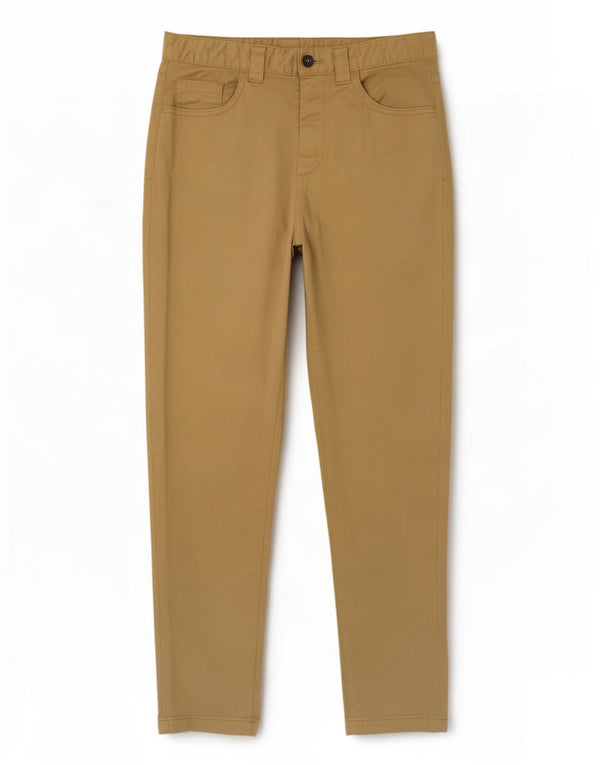 Zara Mens Slim Casual Pantalones EU 40 Medium W31 L27 Beige Algodón