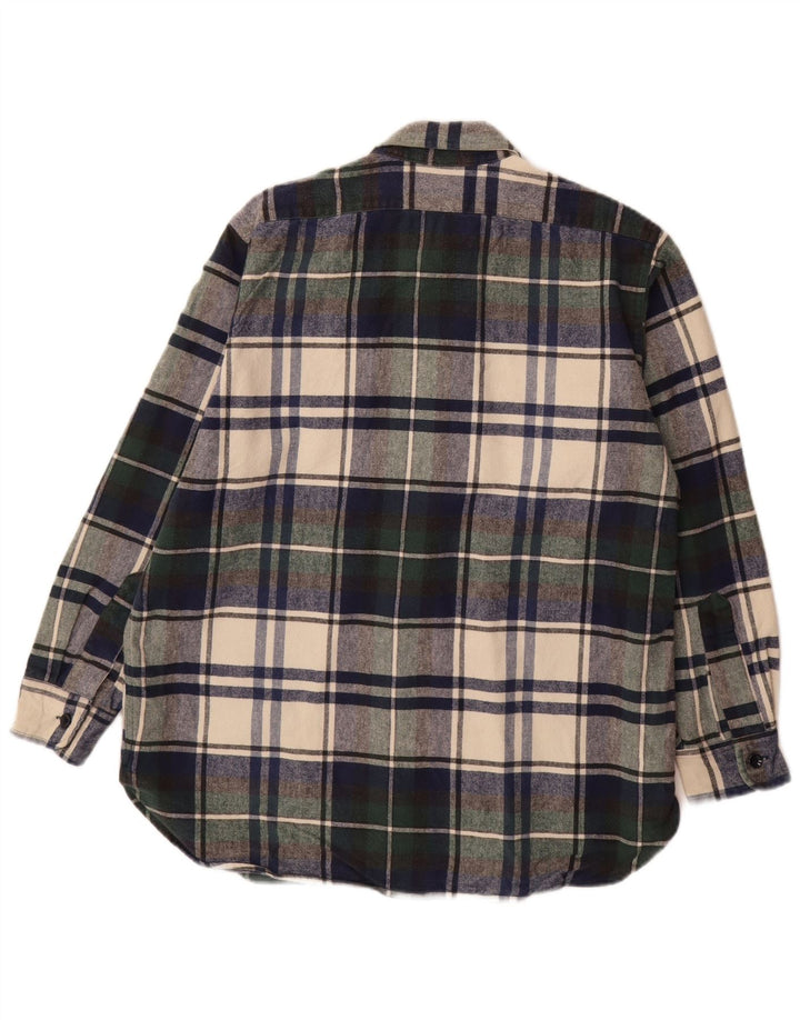 L.L.Bean Camisa de franela para hombre Algodón a cuadros verde medio